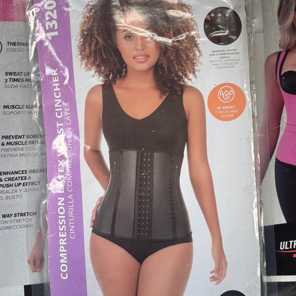 Waist Cincher Latex 3X-Sweat